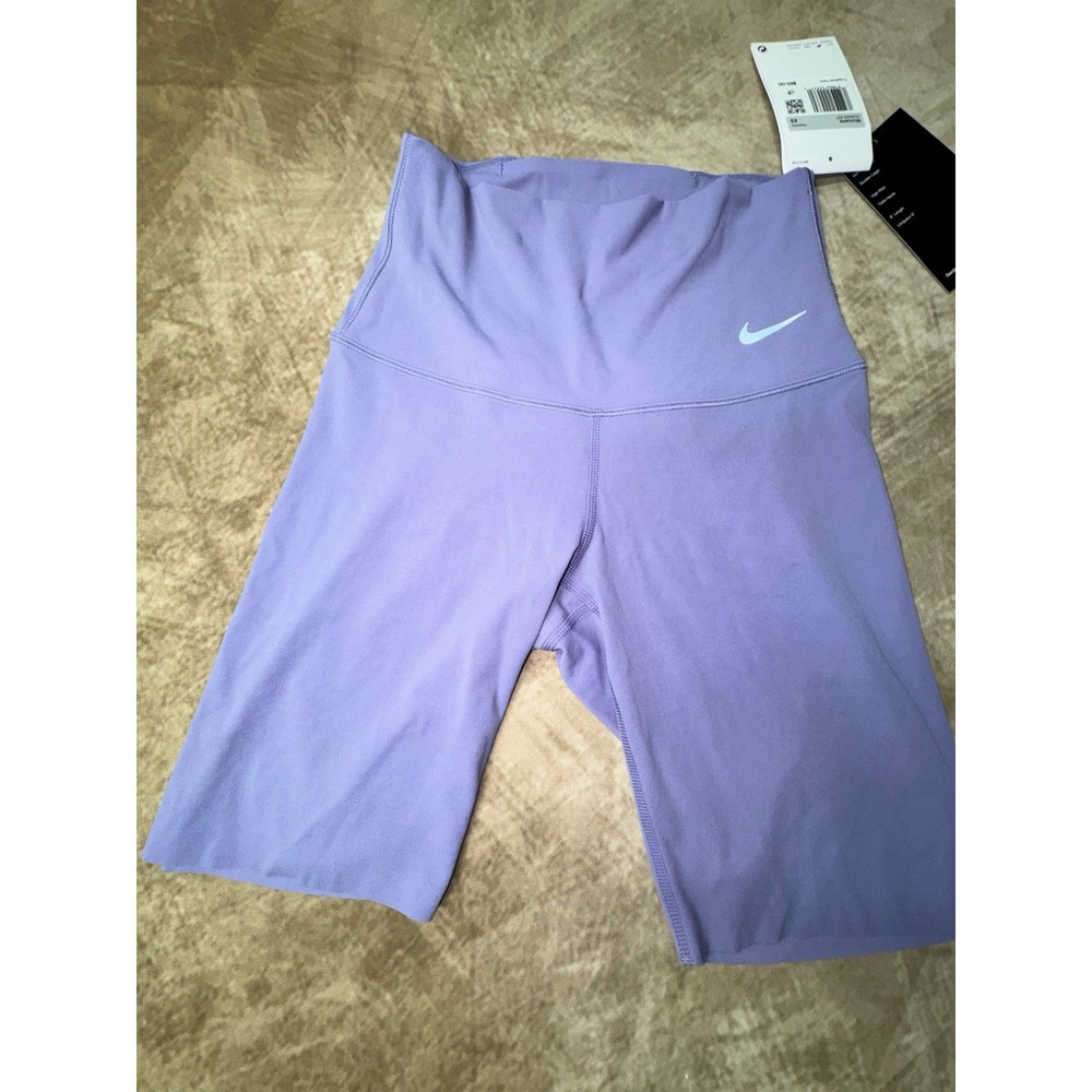 Nike Dri-Fit Zenvy High-Waisted 8" Biker Shorts Womens XS Purple InfinaSoft Gym